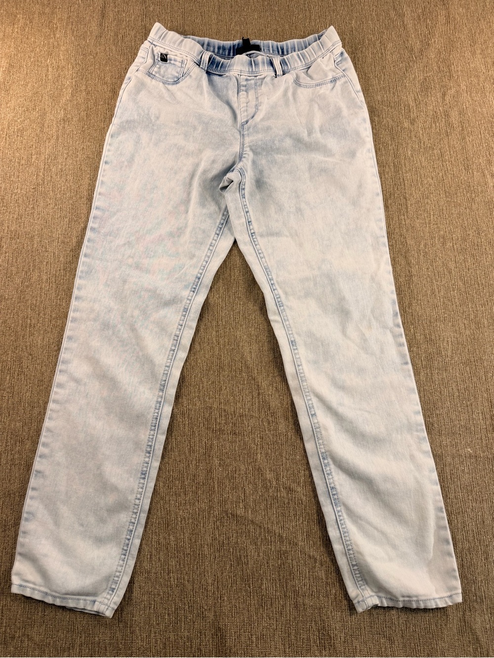 Jordache Girls Light Acid Wash Denim Jeggings Stretch Pants Size XL (14-16)